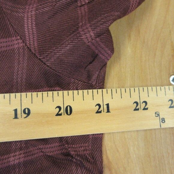 WRANGLER Brown Rust Plaid Blouse Womens Size M (8-10) Popover Top Shirt NWT - Picture 12 of 13